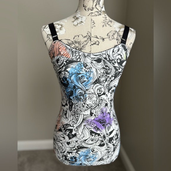 Y2k Fox Racing graphic watercolor tank top - Picture 1 of 5